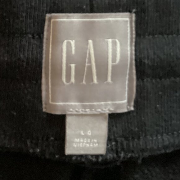 Gap Women's Wide Leg Black Sweatpants Pants Size L Casual Loungewear - Picture 7 of 8